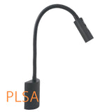 gooseneck brisbane flexible reading light black matte black tight beam architectural commercial hotel motel hostel